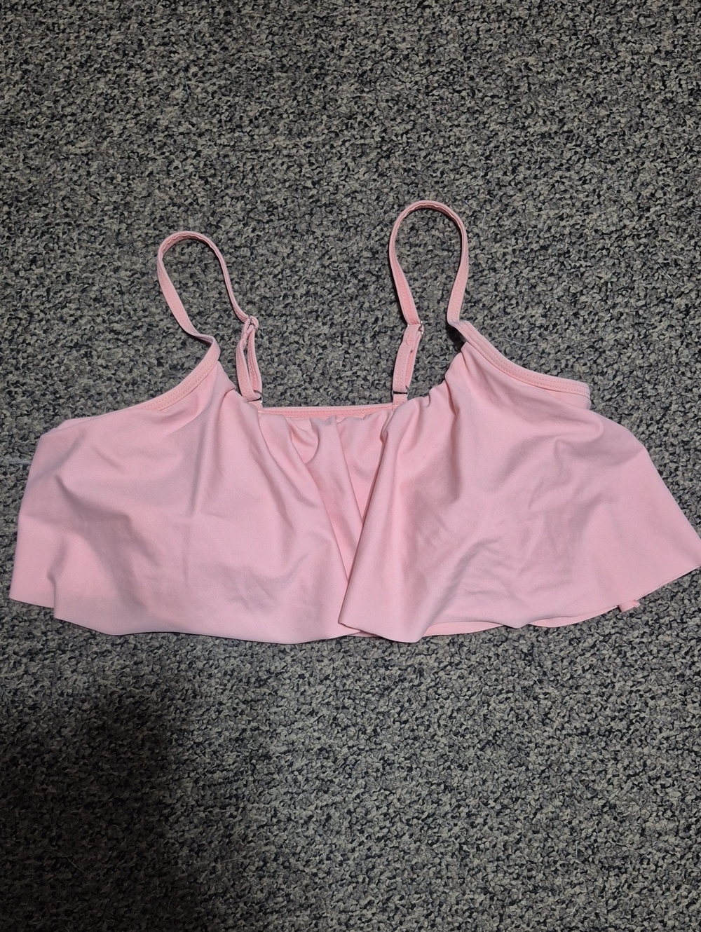 Flounce Pink Bikini Top - Women's Swim